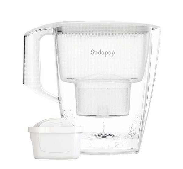 Produktbild: SODAPOP Wasserfilterkanne Selina, 1,5 Liter, wei&szlig;, inkl. 10 Filterkartuschen