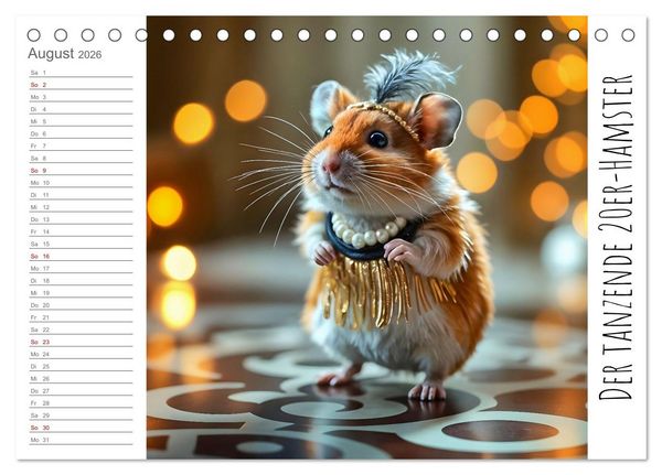 Produktbild: History Hamster - Die Geschichte der Welt in 12 Nagerbildern (Tischkalender 2026 DIN A5 quer), CALVENDO Monatskalender
