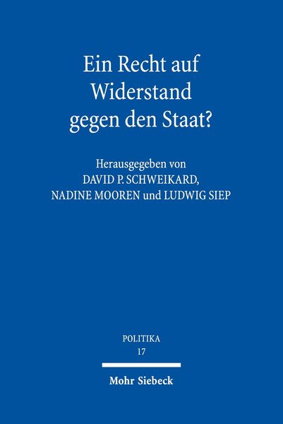 Produktbild: Ein Recht auf Widerstand gegen den Staat?