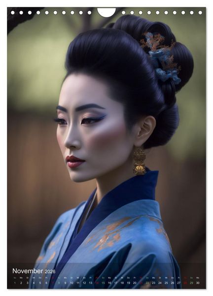 Produktbild: Wundersch&ouml;ne Portraits Japanischer Geishas (Wandkalender 2026 DIN A4 hoch), CALVENDO Monatskalender