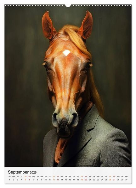 Produktbild: Stylish Horses (Wall Calendar 2026 DIN A2 portrait), CALVENDO 12 Month Wall Calendar