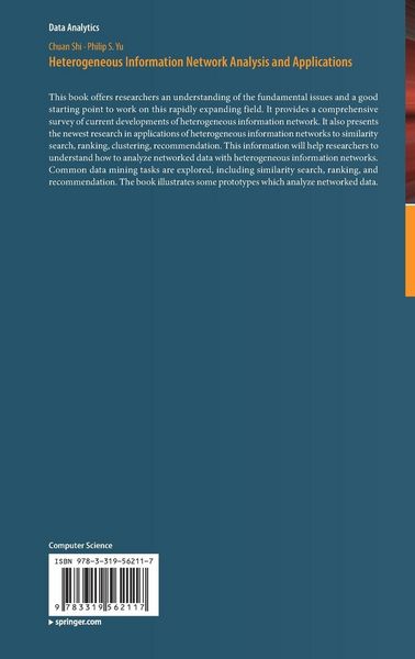 Produktbild: Heterogeneous Information Network Analysis and Applications