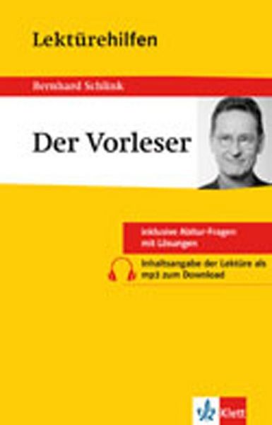 Produktbild: Lekt&uuml;rehilfen Bernhard Schlink "Der Vorleser"