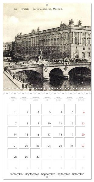 Produktbild: Bons baisers de Berlin : Cartes postales historiques de la ville (Calendrier mural carr&eacute; 2026 30x30 cm) Calendrier double avec une page pour vos prises de notes