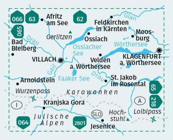 Produktbild: KOMPASS Wanderkarte 61 W&ouml;rthersee, Karawanken West 1:50.000