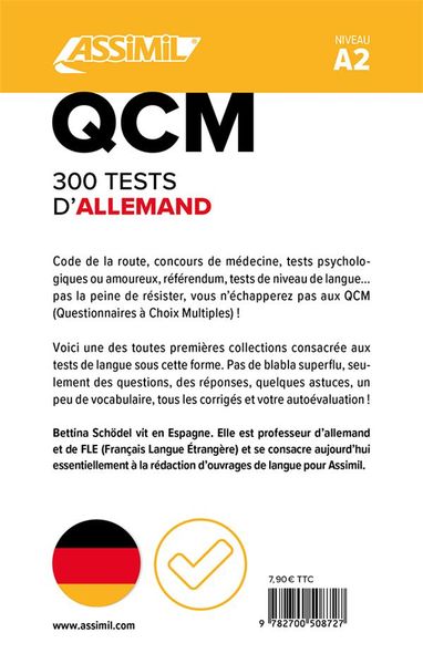 Produktbild: ASSiMiL QCM - 300 tests d'allemand - Niveau A2