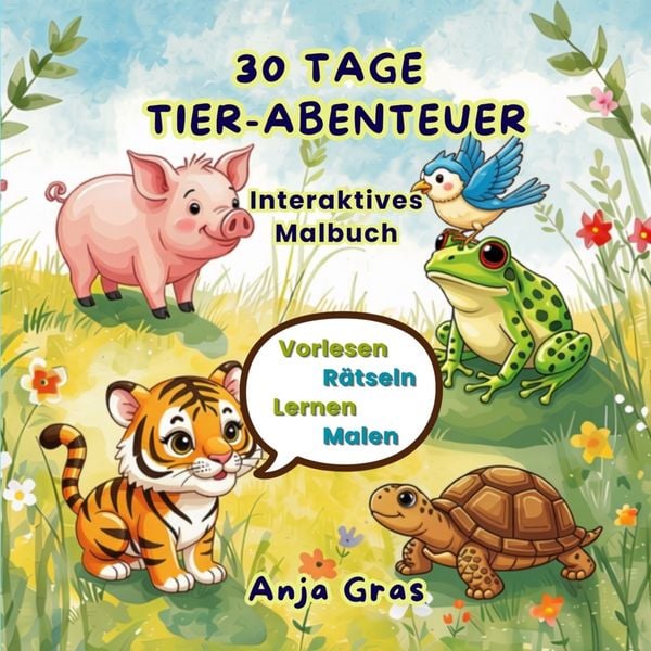 Produktbild: 30 Tage Tier-Abenteuer - Interaktives Malbuch