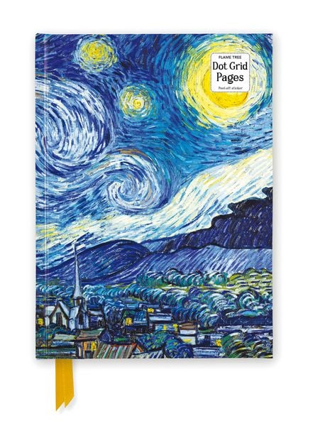 Premium Notizbuch DIN A5: Vincent van Gogh, Sternennacht, von Flame Tree Publishing, Brown Trout-Auslieferer Flechsig, 978-1-83562-720-4