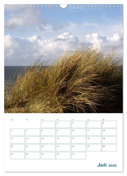 Produktbild: Sylter D&uuml;nen (Wandkalender 2026 DIN A3 hoch), CALVENDO Monatskalender