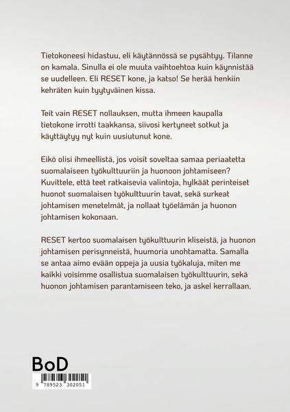 Produktbild: RESET - ty&ouml;kulttuuri ja huono johtaminen
