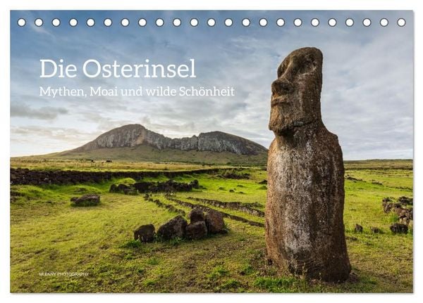 Produktbild: Die Osterinsel &ndash; Mythen, Moai und wilde Sch&ouml;nheit (Tischkalender 2026 DIN A5 quer), CALVENDO Monatskalender