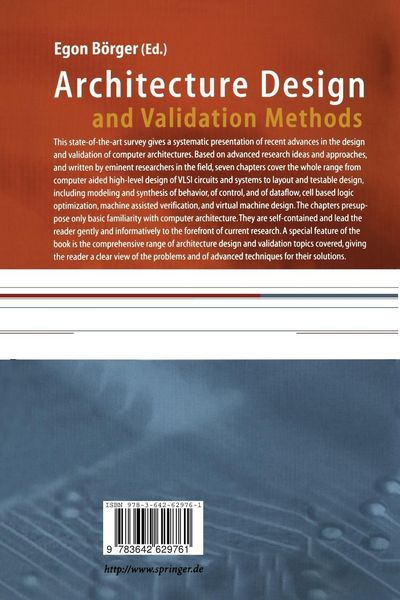 Produktbild: Architecture Design and Validation Methods