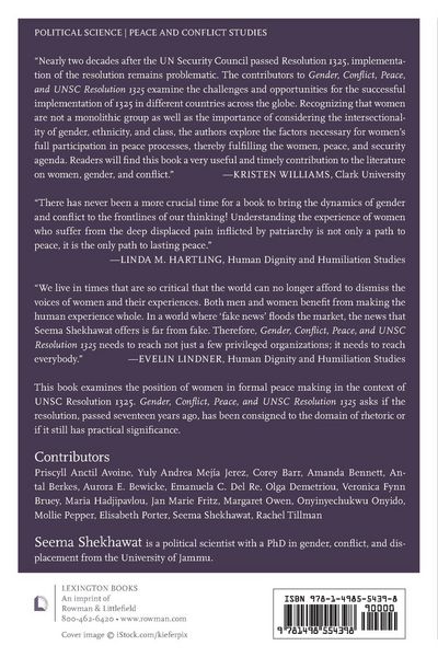 Produktbild: Gender, Conflict, Peace, and UNSC Resolution 1325