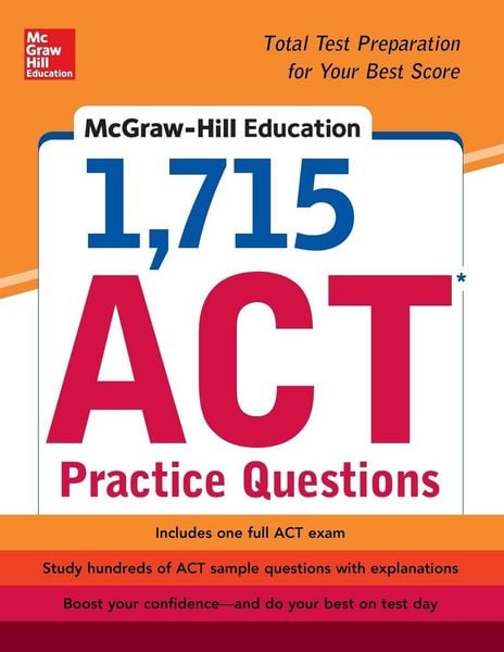 Produktbild: McGraw-Hill Education 1,715 ACT Practice Questions