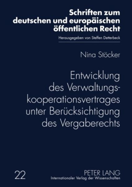 Produktbild: Entwicklung des Verwaltungskooperationsvertrages unter Ber&uuml;cksichtigung des Vergaberechts