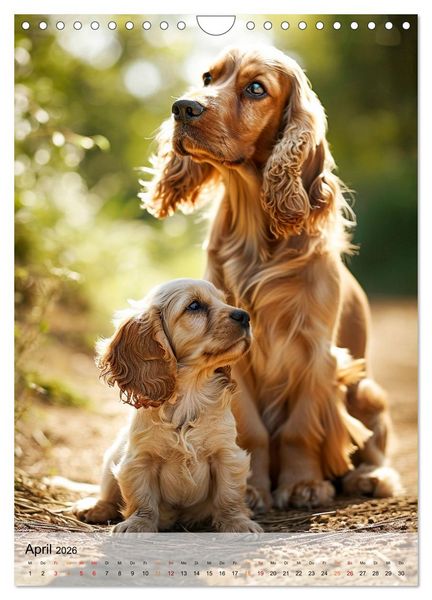 Produktbild: Cocker Spaniel - ein Hund f&uuml;r die Familie (Wandkalender 2026 DIN A4 hoch), CALVENDO Monatskalender