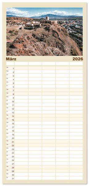 Produktbild: Familienplaner 2026 - Georgien - Neuzeit-Chroniken mit 5 Spalten (Wandkalender, 21 x 45 cm) CALVENDO