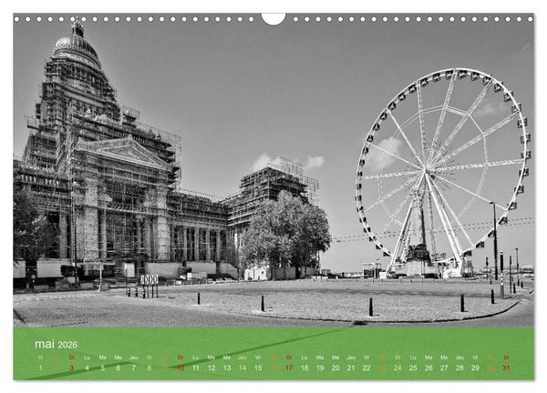 Produktbild: Bruxelles en confinement (Calendrier mural 2026 DIN A3 vertical), CALVENDO calendrier mensuel