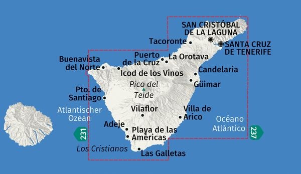 Produktbild: KOMPASS Wanderkarte 233 Teneriffa 1:50.000