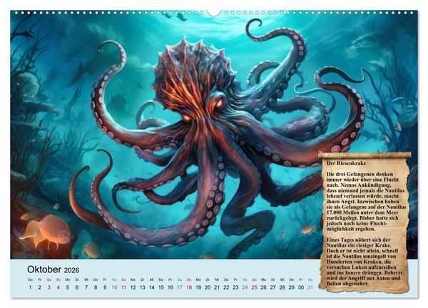 Produktbild: Reise unter dem Meer (Wandkalender 2026 DIN A2 quer), CALVENDO Monatskalender