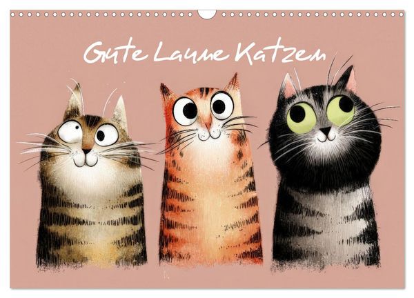 Gute Laune Katzen (Wandkalender 2026 DIN A3 quer), CALVENDO Monatskalender