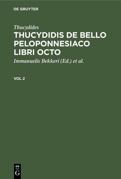 Produktbild: Thucydides: Thucydidis de bello Peloponnesiaco libri octo. Vol 2