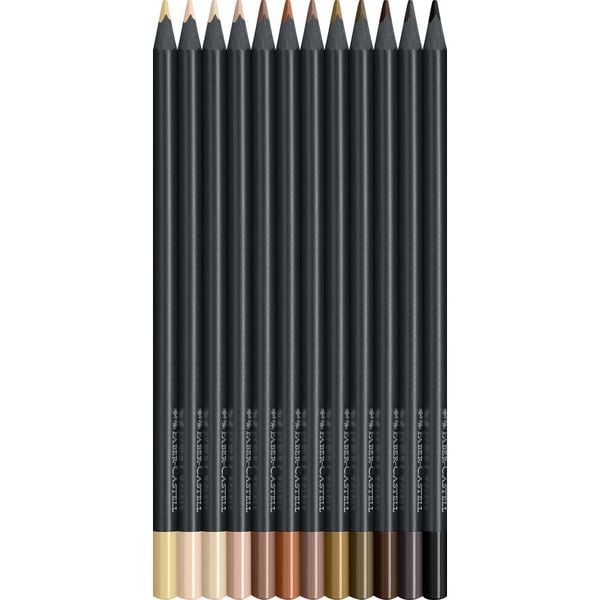 Produktbild: Faber-Castell Buntstifte Black Edition, Skin Tones, 12er Set
