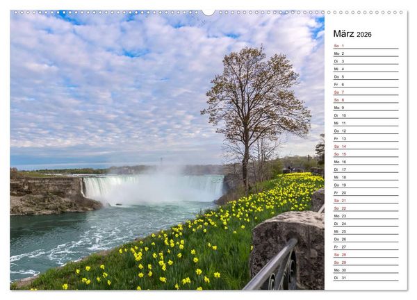 Produktbild: NIAGARAF&Auml;LLE Idyllische Impressionen bei Tag und Nacht (Wandkalender 2026 DIN A2 quer), CALVENDO Monatskalender