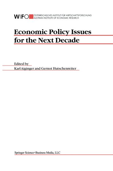 Produktbild: Economic Policy Issues for the Next Decade
