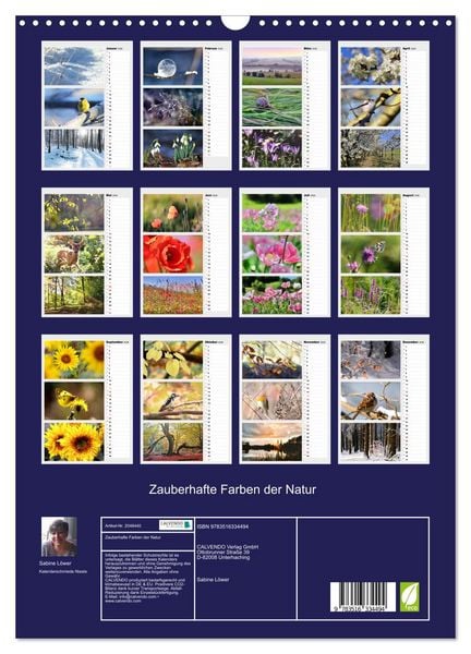 Produktbild: Zauberhafte Farben der Natur (Wandkalender 2026 DIN A3 hoch), CALVENDO Monatskalender