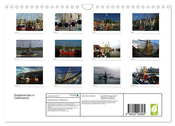 Produktbild: Krabbenkutter in Ostfriesland (Wandkalender 2026 DIN A4 quer), CALVENDO Monatskalender