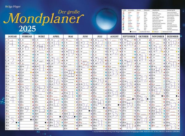 Der Gro e Mondkalender 2025 Mondkalender Der Gro e Mondkalender 2025 Mondkalender