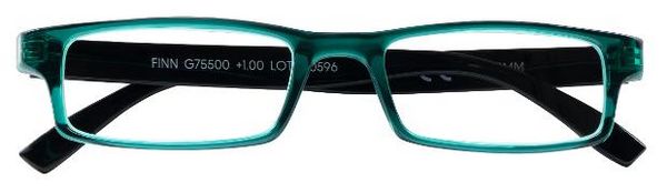 Produktbild: Brille. FINN G75500 gr&uuml;n-schwarz, Kunststoff-Halbbrille, +2,00 dpt