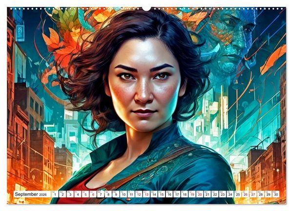 Produktbild: The Muse Moira in Twelve Facets (High Quality Premium Wall Calendar 2026 DIN A2 landscape),CALVENDO 12 Month Wall Calendar