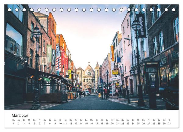 Produktbild: Dublin - Irlands beeindruckende Hauptstadt. (Tischkalender 2026 DIN A5 quer), CALVENDO Monatskalender