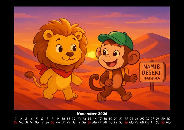 Produktbild: Buschi & Milo - Reise durch Afrika 2026 Fotokalender DIN A3