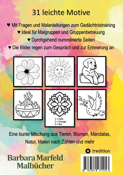 Produktbild: Malbuch f&uuml;r Senioren - Malbuch f&uuml;r Senioren mit Demenz - Einfaches Malbuch f&uuml;r Erwachsene