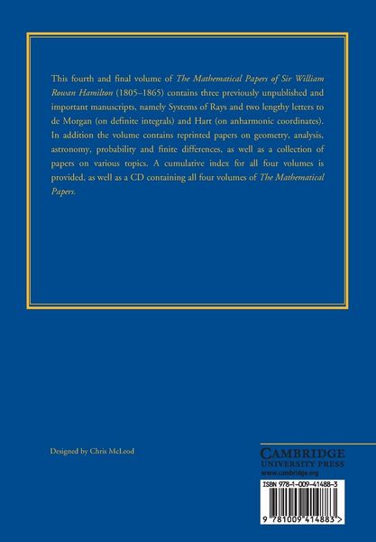 Produktbild: The Mathematical Papers of Sir William Rowan Hamilton