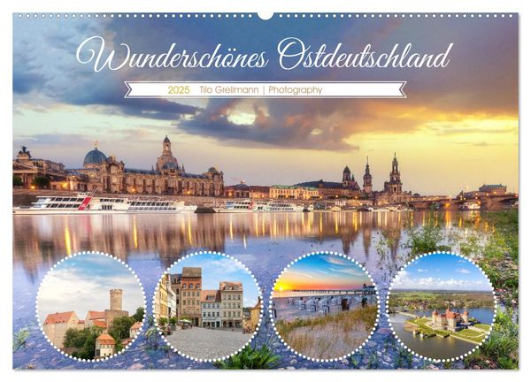 Wunderschönes Ostdeutschland (Wandkalender 2025 DIN A2 quer), CALVENDO Monatskalender