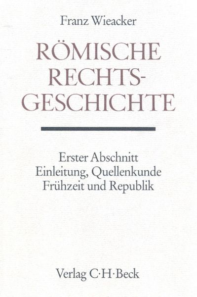 Produktbild: R&ouml;mische Rechtsgeschichte. Abschn.1