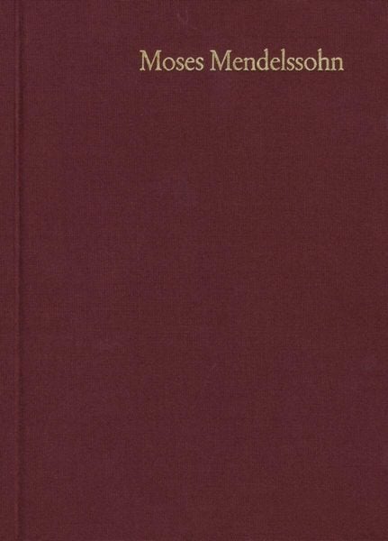 Produktbild: Moses Mendelssohn: Gesammelte Schriften. Jubil&auml;umsausgabe / Band 15,1: Hebr&auml;ische Schriften II,1