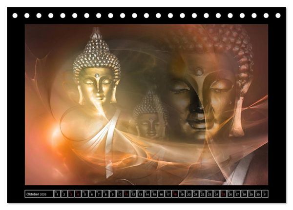 Produktbild: Buddha - Harmonie und Entspannung (Tischkalender 2026 DIN A5 quer), CALVENDO Monatskalender