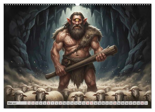 Produktbild: Odysseus Reise &ndash; Gefahren, Verlockungen, Schicksal (hochwertiger Premium Wandkalender 2027 DIN A2 quer), Kunstdruck in Hochglanz