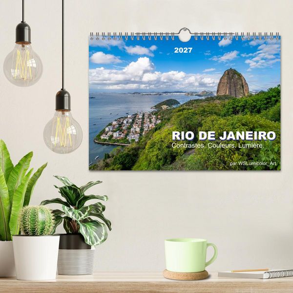 Produktbild: RIO DE JANEIRO Contrastes. Couleurs. Lumi&egrave;re. (Calendrier mural 2027 DIN A4 vertical), CALVENDO calendrier mensuel