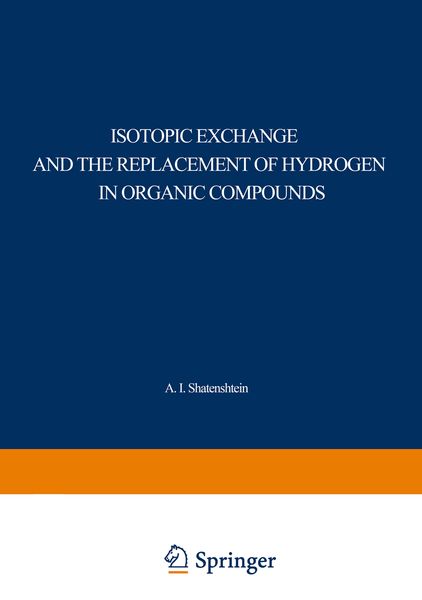 Produktbild: Isotopic Exchange and the Replacement of Hydrogen in Organic Compounds