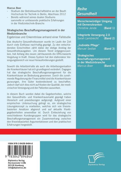 Produktbild: Strategisches Beschaffungsmanagement in der Medizinbranche: Ergebnisse und Erkenntnisse anhand einer Fallstudie