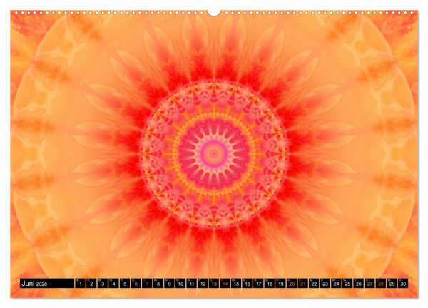 Produktbild: Energie - Mandalas in orange (Wandkalender 2026 DIN A2 quer), CALVENDO Monatskalender