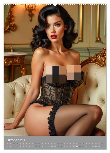 Produktbild: Pinup-Diven (hochwertiger Premium Wandkalender 2026 DIN A2 hoch), Kunstdruck in Hochglanz