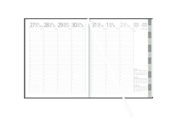 Produktbild: Wochenbuch anthrazit Leine 1W/2S 2027