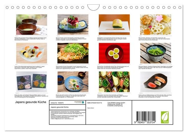 Produktbild: Japans gesunde K&uuml;che (Wandkalender 2026 DIN A4 quer), CALVENDO Monatskalender
